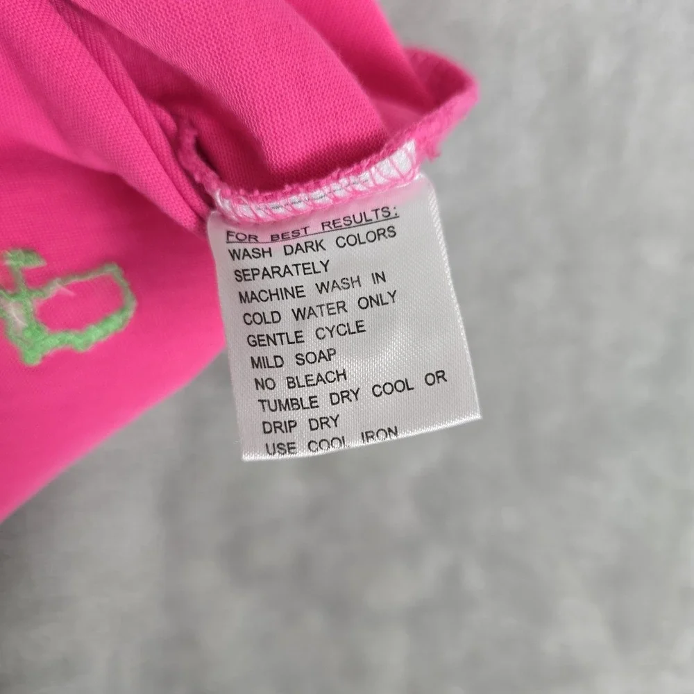 Masters Kids Girls Golf Polo XS (5-7) Pink AOP Logo